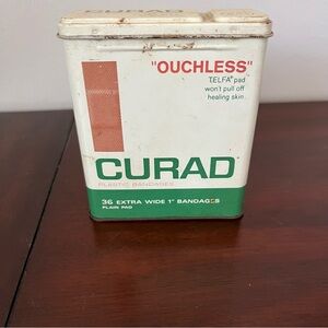 Vintage Curad Bandages Tin Box - Empty